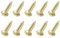 sourcing map 100Pcs Small Hardware Nails, 2.8 x 15mm Brass Round Head Nail Common Finishing Nail for Household Woodworking Picture Hanging DIY Projects, Gold