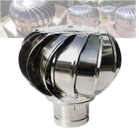 Comignoli girevoli, Aspiratore Fumi Girevole Inox Resistente in acciaio inossidabile 304 robusto e indeformabile for la dissipazione del calore di scarico della bocca del camino(25cm(9.8in))