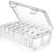 Dewocke 15er-Set Kleine Aufbewahrungsboxen, Aufbewahrungsbox aus Transparent Kunststoff, Mini Organizer mit Aufsteckbaren Deckeln, für Perlen, Schmuck, Bastelartikel, Kleinteile, Pillen