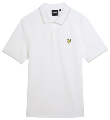 Lyle&Scott Tipped Poloshirt HerrenWhite/Soft Matcha XL