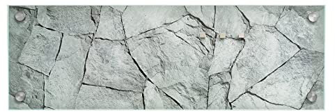 KARAT Magnettafel Magnetpinnwand Memoboard zum Beschriften - Notiztafel div. Designs - Tafel abwaschbar mit Halterung Magneten, ROCK 20x60cm