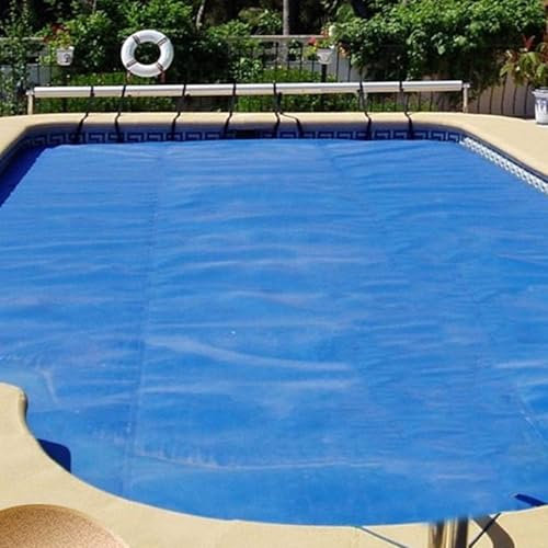 Cubierta Solar Para Piscina De Alta Resistencia, Cubierta Rectangular De Película Aislante Térmica De Burbujas Con Ojales, Para Cubiertas Solares De Jacuzzis Y Spas, Con La Burbuja Hacia Abajo(3m x 7m