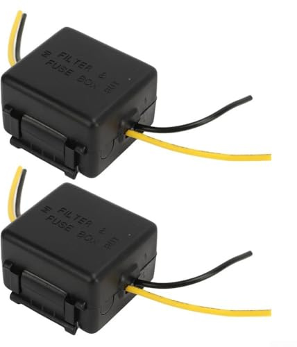 Set di 2 filtri di alimentazione per auto da 12 V per soppressione del rumore e filtraggio delle interferenze, compatibili con la maggior parte dei dispositivi DC 12 V