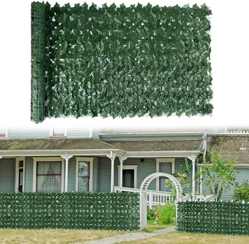 Balkon Sichtschutz Künstlicher Efeu Sichtschutzzaun - 3x1m Verbesserter Sichtschutzzaun aus Erweiterbar, Sichtschutz Efeu, Zaun Sichtschutz, Sichtschutz Garten,Efeu Sichtschutz(A)
