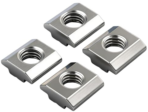 BACSHBY 20 piezas Tuercas para Ranuras M8, Riel con Ranura en T,Serie 30 Tipo B,Tuercas Deslizantes,Tuerca con Ranura en T para Ranuras de Extrusión de Perfiles de Aluminio