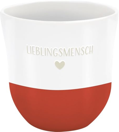 Sheepworld Becher mit Gravur Mensch | Kaffeebecher, Höhe 9,8 cm, Durchmesser 9,3 cm, Volumen 40 cl, Steinzeug | Geschenkbanderole, Geburtstag, Ostern, Weihnachten | 74833