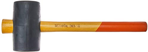 Beta 1393 70 - Mazzuole con doppia testa in gomma dura e manico in legno