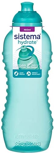 Sistema Squeeze Twist 'n' Sip Sports Water Bottle | 460 ml | Leakproof Kids Water Bottle | BPA-Free | Assorted Colours (Not Selectable) | 1 Count