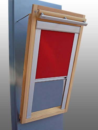 Verdunkelungsrollo Rollo mit Seitenschienen für Velux DKL Y-EP VL Y,VU Y,VK,VKU Y85 weinrot