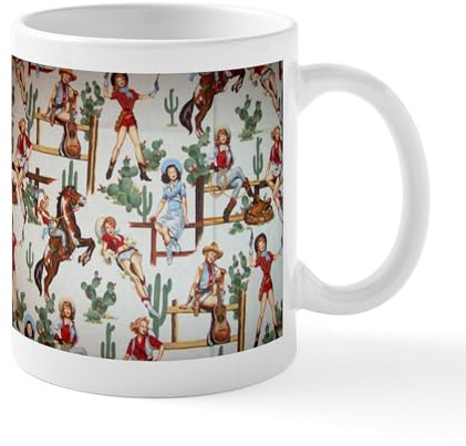 CafePress Cowgirl Pin Up Mug 11 oz (325 ml) Ceramic Coffee Mug