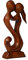 Simandra Holz-Skulptur Fruchtbarkeit, 10 cm I Handgeschnitzte Dekofigur aus schnell nachwachsendem Suar-Holz I Hochzeit, Verlobung etc. I Herkunft: Bali