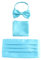 WANYING Herren Satin Kummerbund Fliege Einstecktuch 3 in 1 Set für Hochzeit Party Ball Banquet Smoking Gentleman - Einfarbig Blau