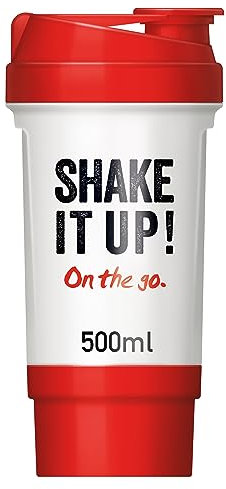 SlimFast Leak Proof Shaker Bottle with Storage Compartment, 500 ml