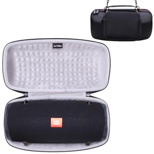 LTGEM Hülle Kompatibel mit JBL Xtreme 2/3 Tragbarer Bluetooth-Lautsprecher, Tasche für Zubehör, Schwarz