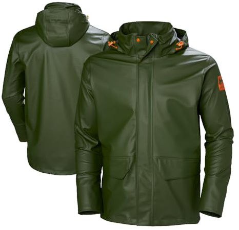 Helly Hansen Workwear Men's Gale Waterproof Rain Jacket, Light Green, XL