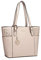 Miss Lulu Handtasche Damen Shopper handtasche Elegantes Schultertaschen Laser-Gravur Große Damentasche mit verstellbarem Schulterriemen