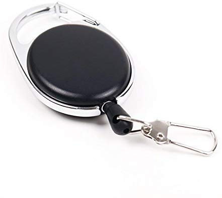 Waizmann.IDeaS® 1x Ausweisjojo Jojo Zipper Kartenhalter Ausweishalter Schlüsselanhänger Karabiner