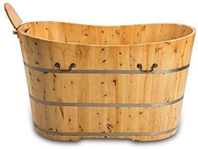 Trade-Line-Partner Holzbadewanne Bern (Whirlpool, Dusche, Badezimmer,Holzzuber,Badezuber) 120 x 62cm- SONDERAKTION !