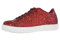 LUCKY STEP Damen Glitzer Sneaker | Schnüren Mode Schuhe | Glitzernde Bunt Turnschuhe für Damen (Rot, 11US-42EU-9UK)