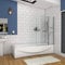 1000x1400mm Easy Clean 180 Degree Pivot Double Panel Over Bath Shower Screen Door 6 mm Glass Shelves Door Panel Towel Rail