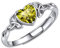 ChicSilver Gebursstein Ring für Damen Verstellbar Ring Frauen Keltischer Knot Ring mit Zirkonia 925 Silber Verlorbungsring Hochzeit Ring Herz Ring mit Stein Fingerring Ehering Modeschmuck für Braut