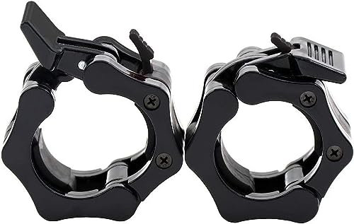 GW Tech Barbell Clamps 2 inch, Heavy Duty Exercise Collars 2 Quick Release Pair of Locking Pro Olympic Weight Bar Plate Locks Collar Clips for Workout Weightlifting Fitness Training (Black£©