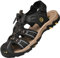 Lvptsh Sandali Sportivi Uomo Sandali de Passeggio Estivi All'aperto Escursionismo Trekking Sandals Pelle Casual Traspirante Spiaggia Sandaletti,Nero,EU43