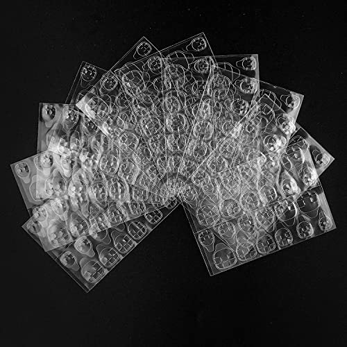 PKOUVOO 15 Hojas 360 Piezas Adhesivo de Pegamento para Uñas Doble Cara, 15 Hojas Uñas Postizas Autoadhesivas Adhesivo Transparentes para Aplicación de Uñas Postizas Manicura DIY