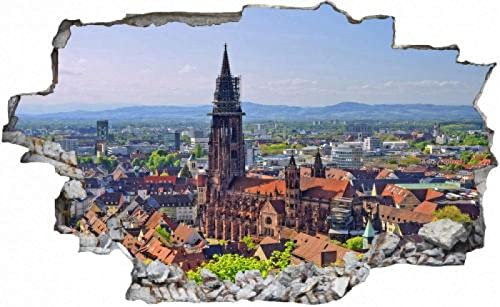 Gougeltd 3D Wandtattoo Skyline der Stadt Wandaufkleber Kinderzimmer Mädchen wandtattoo Teenager Wandtattoo Wanddeko fürs Kinderzimmer 72x113cm