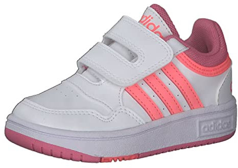 adidas Mixte enfant Hoops 3.0 Cf I Sneaker, Ftwr White Acid Red Rose Tone, 23.5 EU