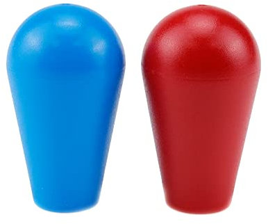 Semetall 2pcs Ball Joystick Top Round Head Arcade Game DIY Parts Replacement (Red & Blue)