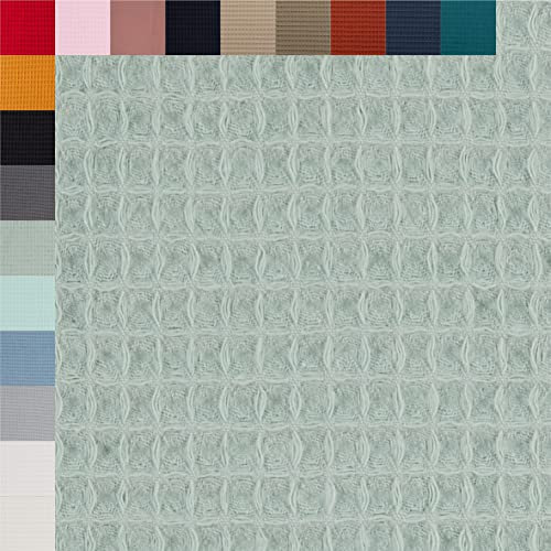 Swafing Nelson Waffelpiqué unifarben Coupon (smaragd, 1,0m) - 18