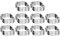 Schlauchschellen, 10 Stück, Optional, 5 23 Mm, Verzinkter Edelstahl, Zwei-Ohr-Schlauchschellen-Sortiment-Kit für Fule-Benzinleitung, Schellen und Hülsen (11-13 mm)
