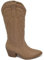 Malu Shoes Stivali donna camperos beige texani stile western con cuciture in rilievo fulmine tacco legno 5 cm con zip laterale (41 EU)