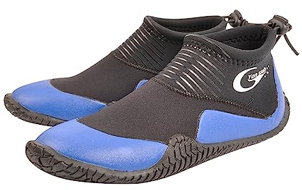 Neoprene Dive Boots, Scuba Diving Surf Wetsuit Booties for Men Women 3MM, Water Fin Shoes Sailing Boots with Anti-Slip Premium Rubber Sole for Water Sports Snorkeling (Blue, Mens 6 / Womens 7)