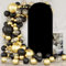 2x1m Bogen Hintergrund, Schwarz Spandex Rund Oben Hochzeit Bogen Cover 2-seitig Bogenhintergrundabdeckung für Geburtstagshochzeit Zeremonie Baby Dusche Party Dekoration (Rahmen Nicht enthalten)