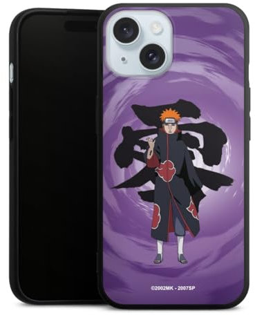 DeinDesign Premium Silikon Hülle kompatibel mit Apple iPhone 15 Handyhülle schwarz Case Pain Naruto Shippuden Akatsuki
