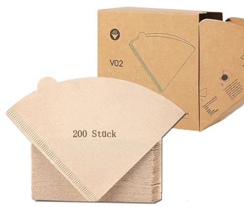 Eucteje 200 Stk. Kaffeefilter Filterpapier Filtertüten Kaffeefilterbeutel Einwegkaffeefilter mit Aufbewahrungsbox für Pour Over Filterhalter Kaffeemaschine Handfilter Filterbecher(Größe 4, 2-4 Tassen)