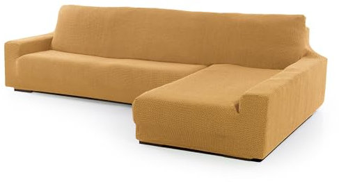 SOFASKINS® super elastischer Chaise Longue überzug, Sofabezug rechte Lange Armlehne, Sofa überzug atmungsaktiv, bequem und langlebig, Kompatible Abmessungen des Sofas (210-340 cm), Farbe gelb