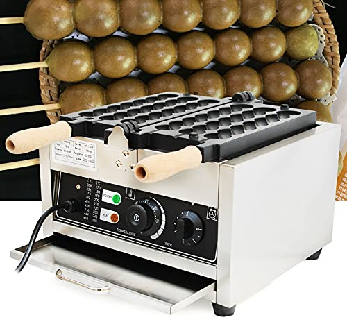 czyuRachel Waffle Maker, 1500w Edelstahl Elektrisch Waffelbissen Bubble Waffeleisen Klein Mini-Waffeleisen Für Klassische Waffeln