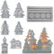 Silikonformen Gießformen, Silikonform Kerzenhalter, Silikon Gießform Kerzenhalter, Silikonformen Kerzenhalter，Gipsformen zum Gießen (Haus und Baum)