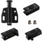 Sourcing Map Stainless Steel Modern Black Glass Door Hinge, 1 Set - Magnetic Catch Latch & Glass Clamps for Single Door, 5-8mm Thickness
