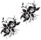 SOESFOUFU 2Stücke Blumenmuster Autoaufkleber Ausgefallene Dekorative Aufkleber für Autos Chic Car Decals für Karosserie und Fenster Perfekte Autoaccessoires für Frauen