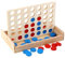 ZUNIPLEX Vier Gewinnt Klassik,4 Gewinnt Reisespiel,Holz 4 in Einer Reihe Spiel,Lernspielzeug für Kinder,Strategiespiel für Kinder ab 3 4 5 6 7 8
