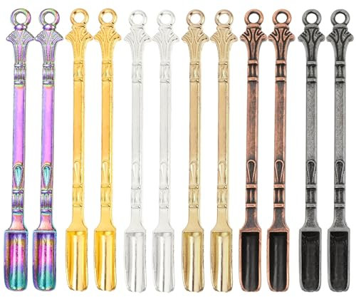 12 Stück Mini Löffel,Mini Löffel Für Gewürze,Tragbares Mini-Metall Kleine Löffel,Mini Pulver Löffel,Zur Aufbewahrung Von Salz und Gewürzen,Geeignet für Kleine Flaschen,Genaue Messung