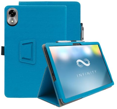 INSOLKIDON Compatible con UMIDIGI G9 Tab 11-Inch Tablet Funda Protectora de Cuero Bumper Protección Carcasa con Soporte Función, Auto-Sueño/Activación Funda Plegable (Azul Claro)
