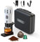 HiBREW H4A macchina da caffè espresso portatile, caffettiera da viaggio, 3 in 1 caffettiera a capsule compatibile con Nes* OriginalLine, DG* e caffè macinato, macchina caffè 12V, con borsa e supporto