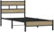 vidaXL Bettgestell, Bett ohne Matratze, Bettgestell mit Lattenrost Kopfteil, Einzelbett für Schlafzimmer, Sonoma-Eiche 90x190cm Holzwerkstoff
