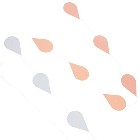 OKUMEYR 4 Saiten Regentropfen-latte-ornament Rosa Hochzeitsbanner Regentropfen-girlande Aus Papier Regentropfen-ornament Dekorationen Für Hochzeitszeremonien Babyballons Perlenpapier