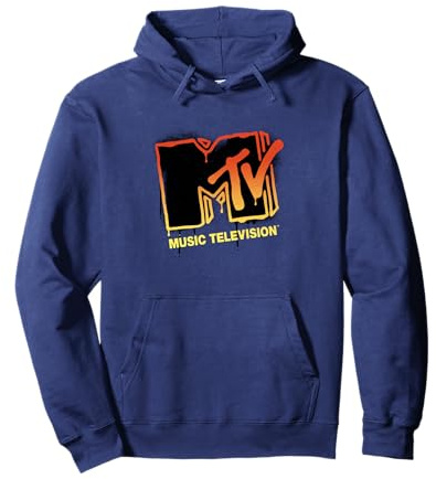 MTV Spray Paint Drip MTV Logo Pullover Hoodie